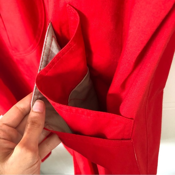 London Fog Red Trench Coat - Picture 11 of 16